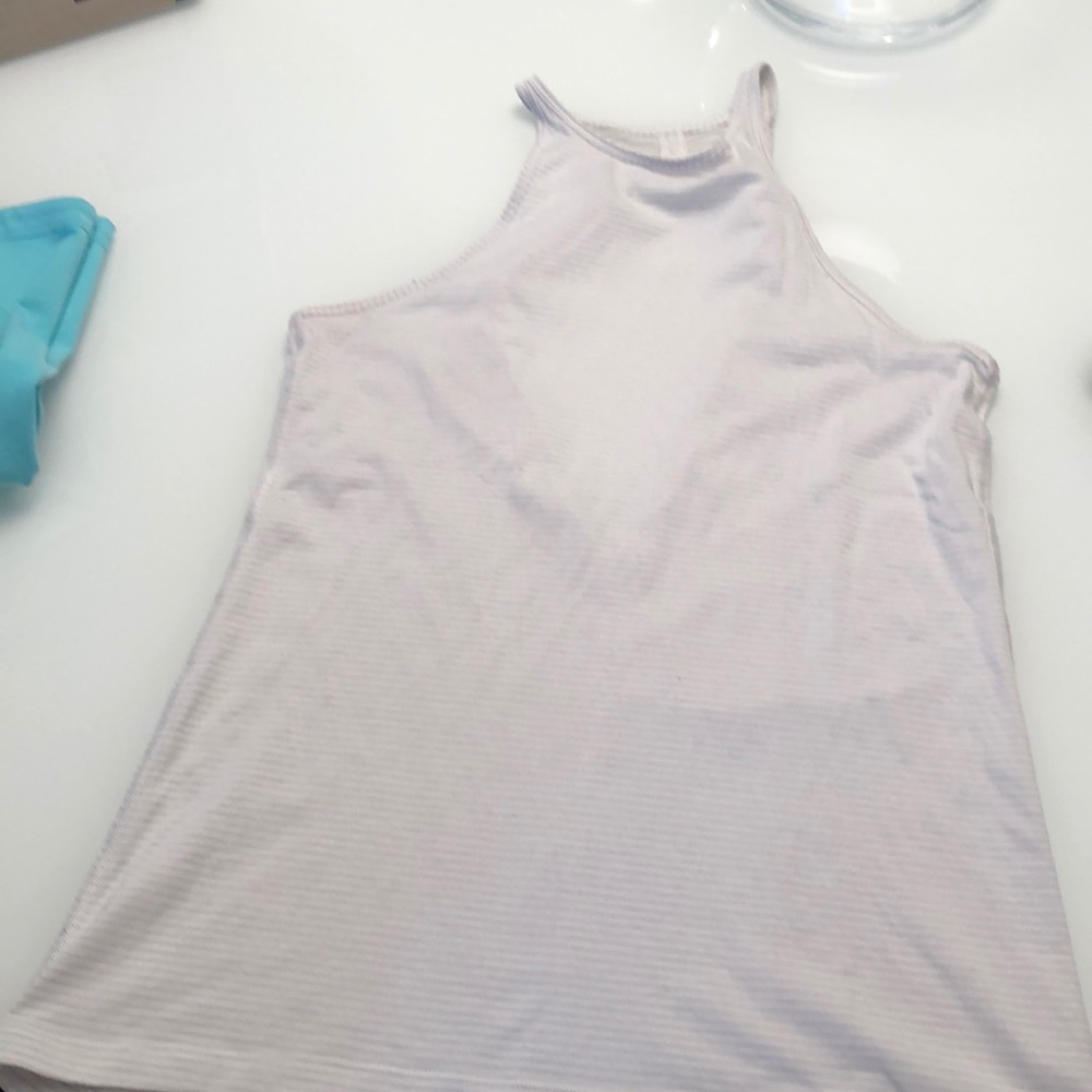White open back lululemon tank